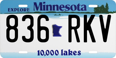 MN license plate 836RKV