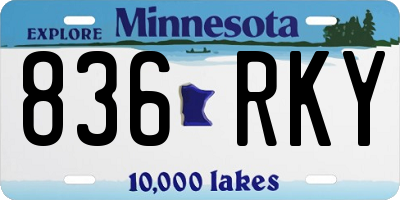 MN license plate 836RKY