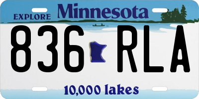 MN license plate 836RLA