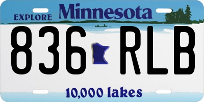 MN license plate 836RLB