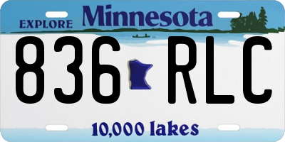 MN license plate 836RLC