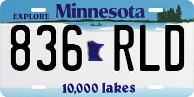 MN license plate 836RLD