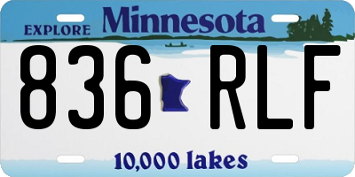 MN license plate 836RLF