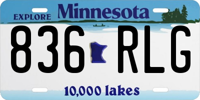 MN license plate 836RLG