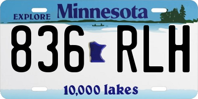 MN license plate 836RLH
