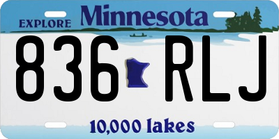 MN license plate 836RLJ