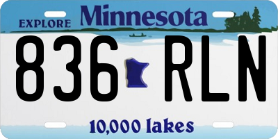 MN license plate 836RLN