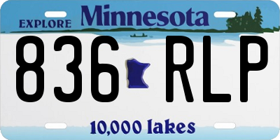 MN license plate 836RLP