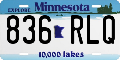 MN license plate 836RLQ