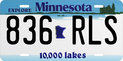MN license plate 836RLS