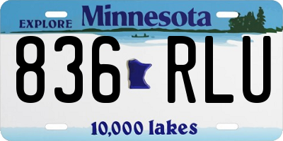 MN license plate 836RLU