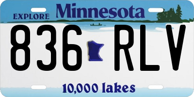 MN license plate 836RLV