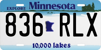 MN license plate 836RLX