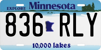 MN license plate 836RLY