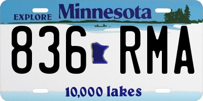 MN license plate 836RMA