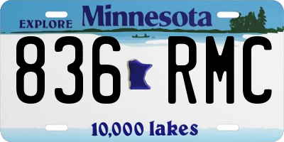 MN license plate 836RMC