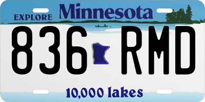 MN license plate 836RMD
