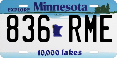 MN license plate 836RME