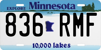 MN license plate 836RMF