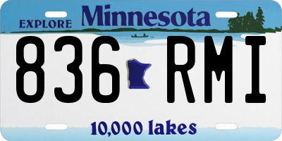 MN license plate 836RMI