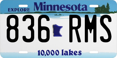 MN license plate 836RMS