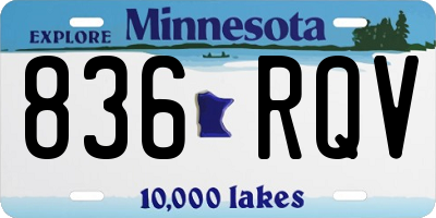 MN license plate 836RQV