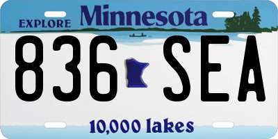 MN license plate 836SEA