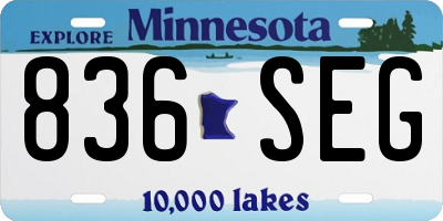MN license plate 836SEG
