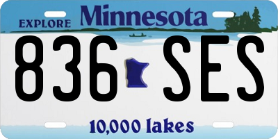 MN license plate 836SES