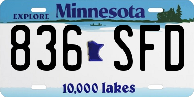 MN license plate 836SFD