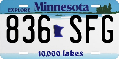 MN license plate 836SFG