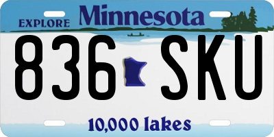 MN license plate 836SKU