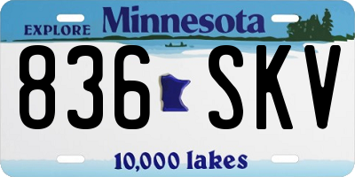 MN license plate 836SKV