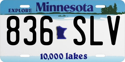 MN license plate 836SLV