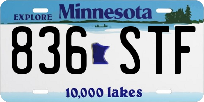 MN license plate 836STF