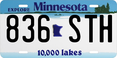 MN license plate 836STH