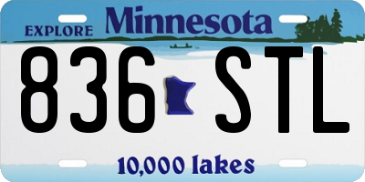 MN license plate 836STL