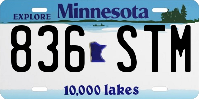 MN license plate 836STM