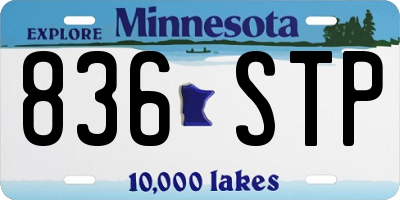 MN license plate 836STP