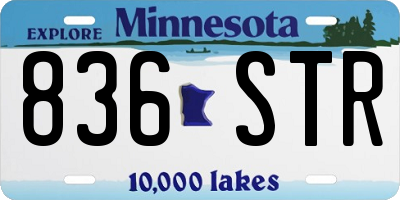 MN license plate 836STR