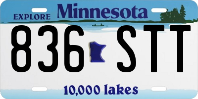 MN license plate 836STT