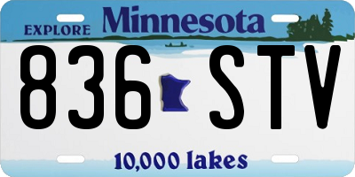 MN license plate 836STV