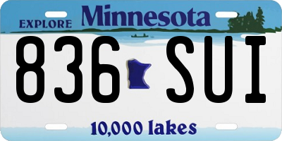 MN license plate 836SUI