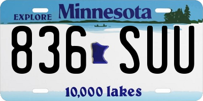 MN license plate 836SUU