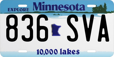 MN license plate 836SVA