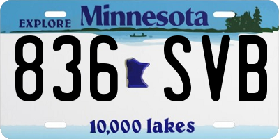 MN license plate 836SVB