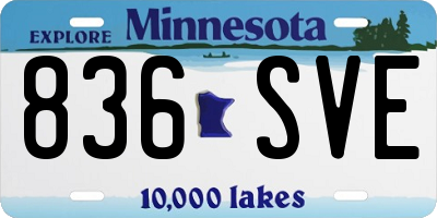 MN license plate 836SVE