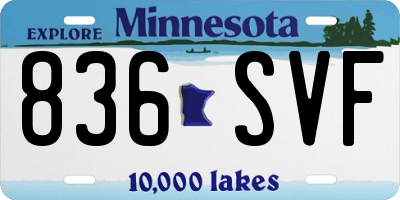 MN license plate 836SVF