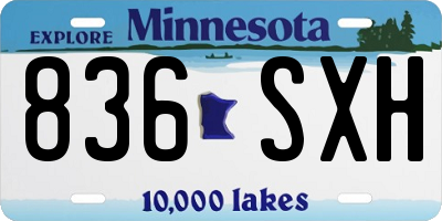 MN license plate 836SXH