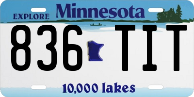 MN license plate 836TIT